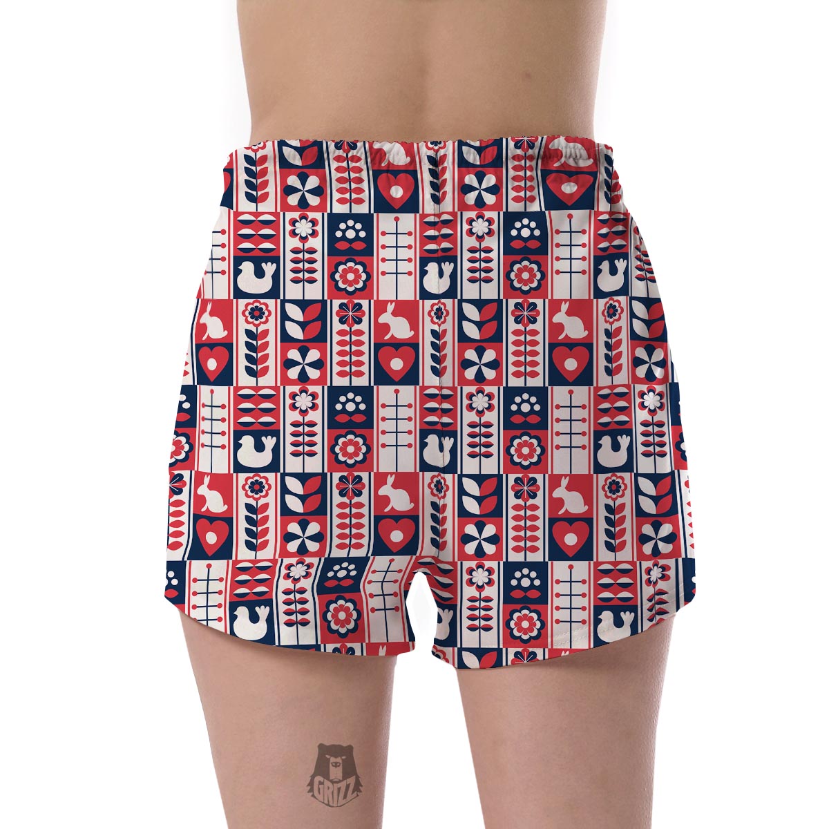 Pattern Print Swedish Women's Shorts-grizzshop