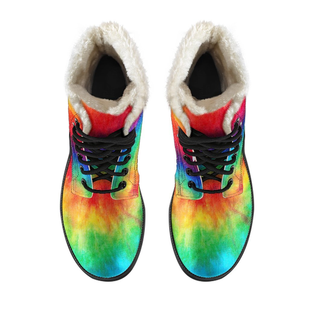 Pattern Print Tie Dye Comfy Winter Boots-grizzshop