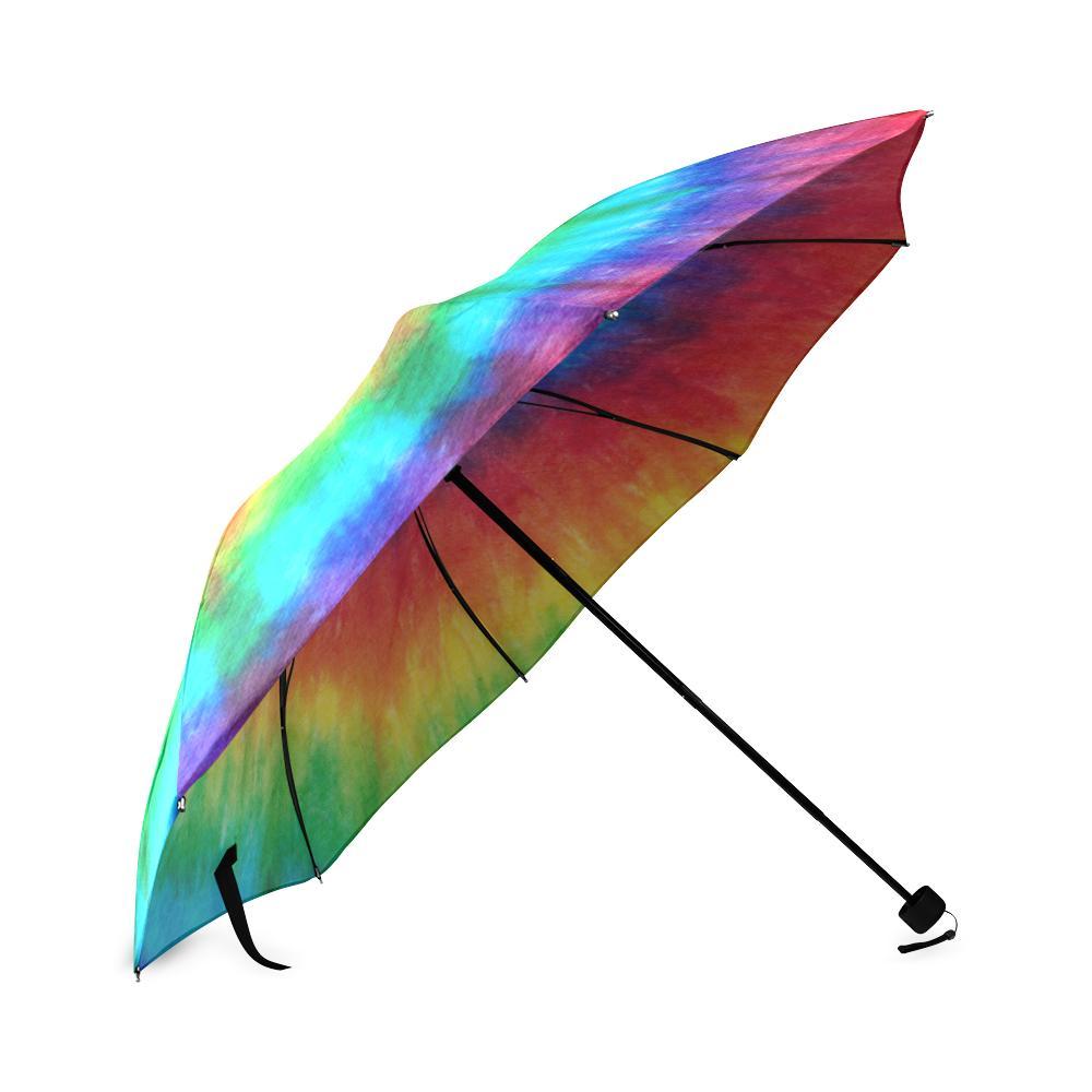 Pattern Print Tie Dye Print Foldable Umbrella-grizzshop