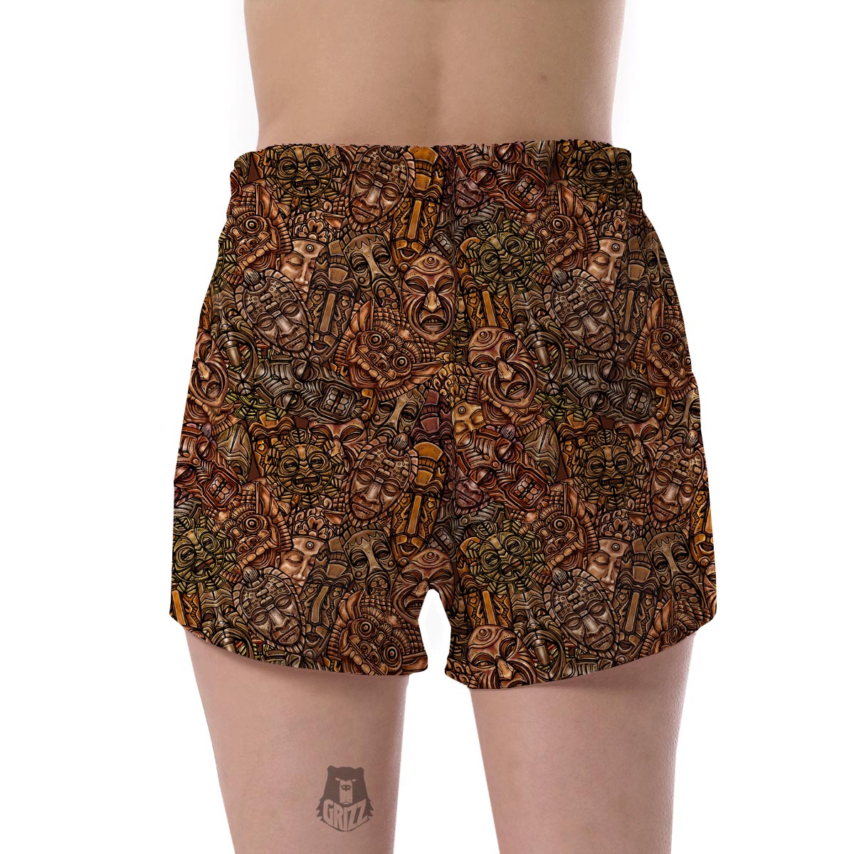Pattern Print Totem Women's Shorts-grizzshop