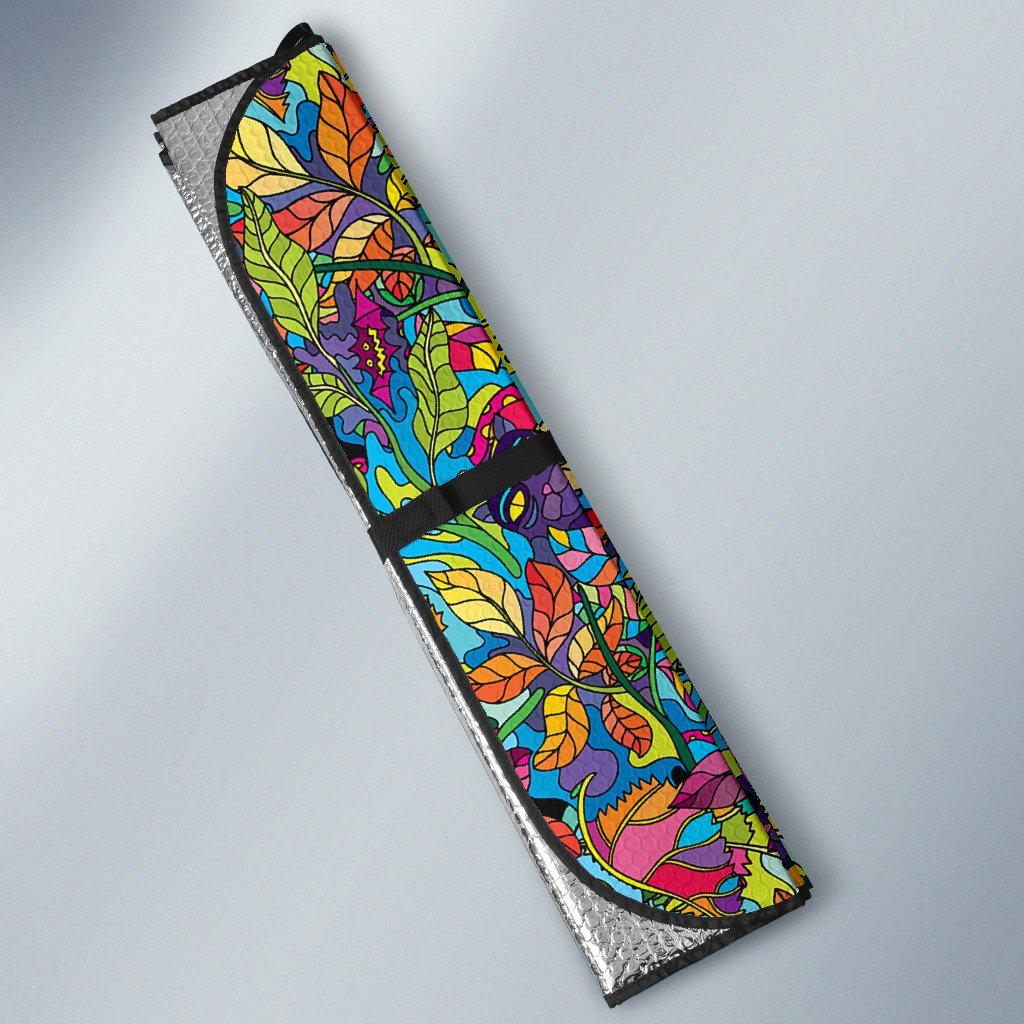 Pattern Print Trippy Car Sun Shade-grizzshop