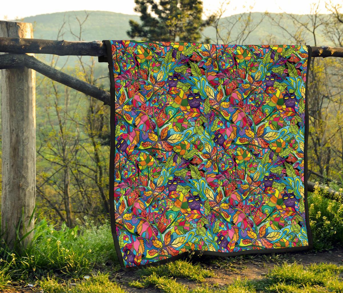 Pattern Print Trippy Quilt-grizzshop