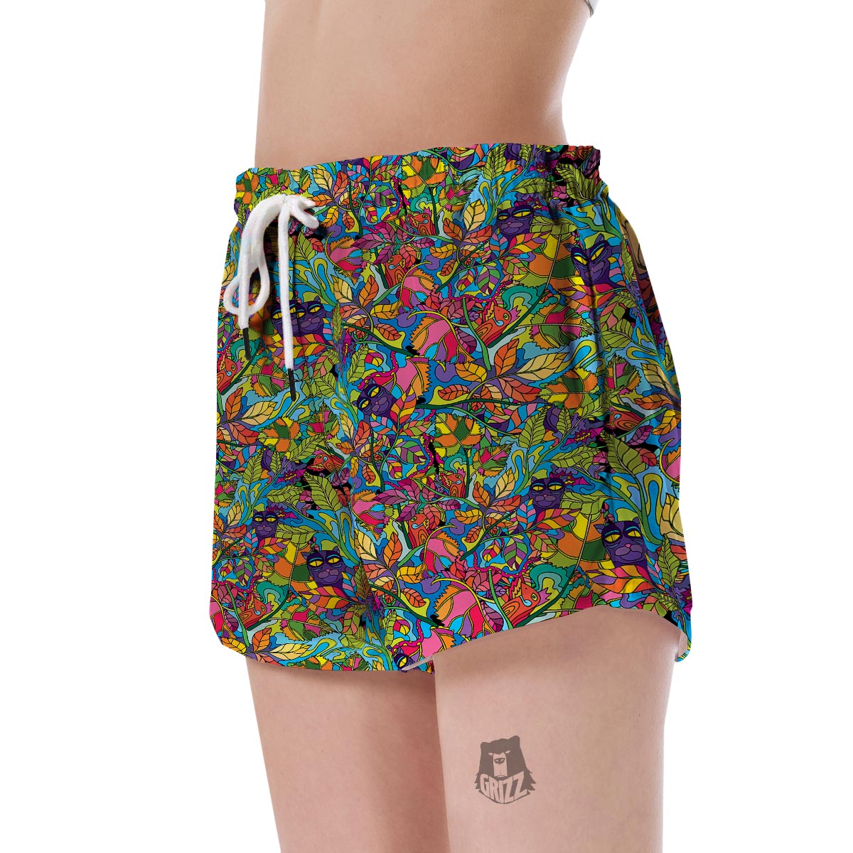 Pattern Print Trippy Women's Shorts-grizzshop