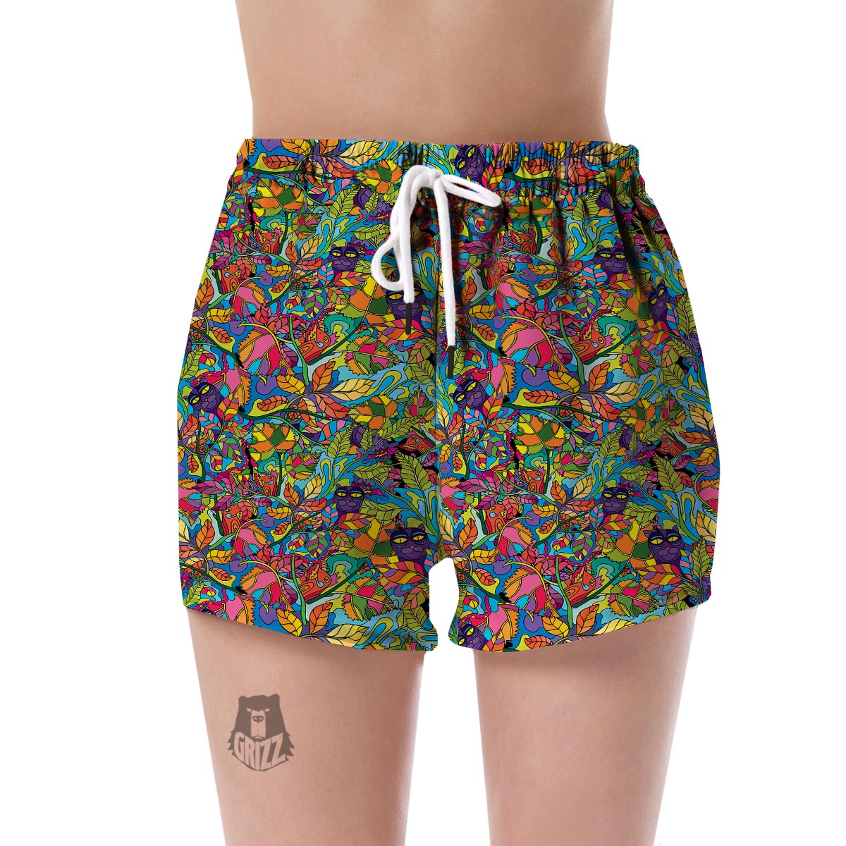 Pattern Print Trippy Women's Shorts-grizzshop