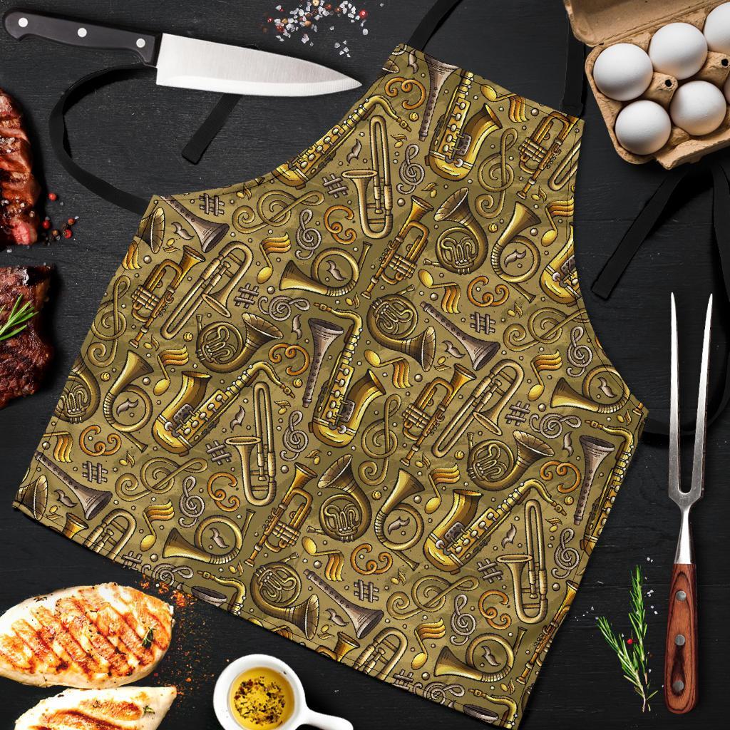 Pattern Print Trumpet Men's Apron-grizzshop