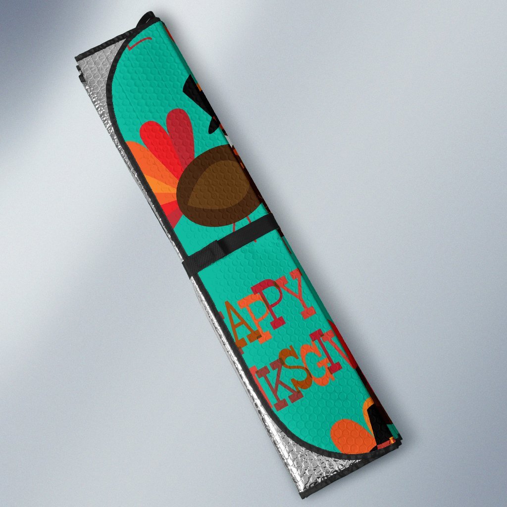 Pattern Print Turkey Thankgiving Car Sun Shade-grizzshop