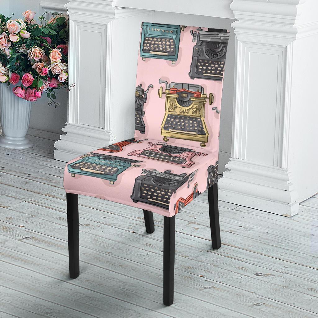 Pattern Print Typewriter Chair Cover-grizzshop