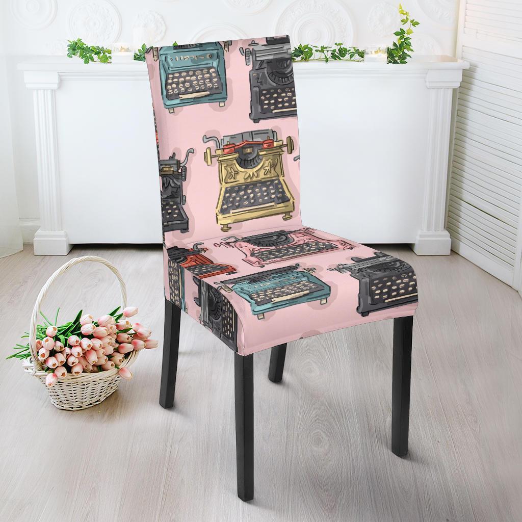 Pattern Print Typewriter Chair Cover-grizzshop