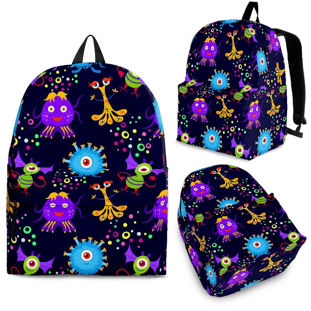 Pattern Print Ufo Alien Backpack-grizzshop