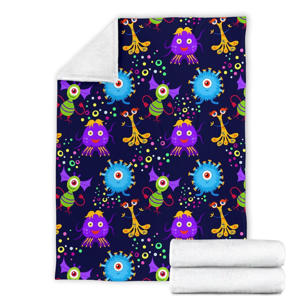 Pattern Print Ufo Alien Blanket-grizzshop