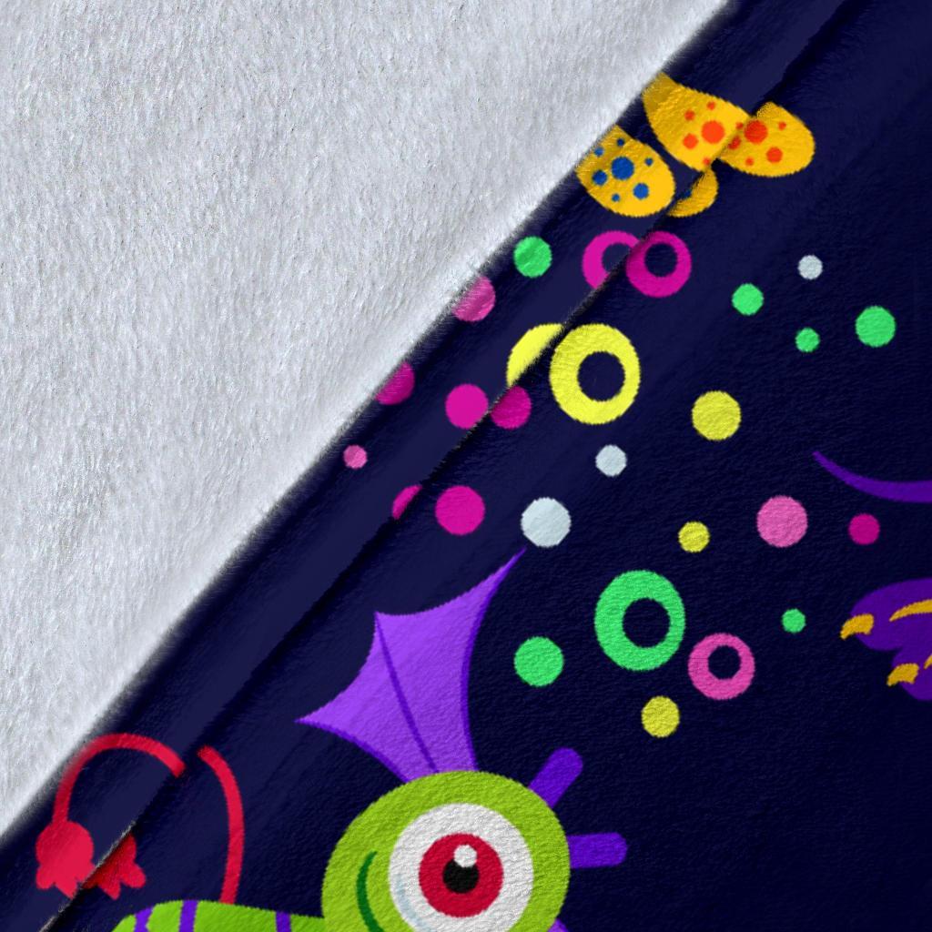 Pattern Print Ufo Alien Blanket-grizzshop