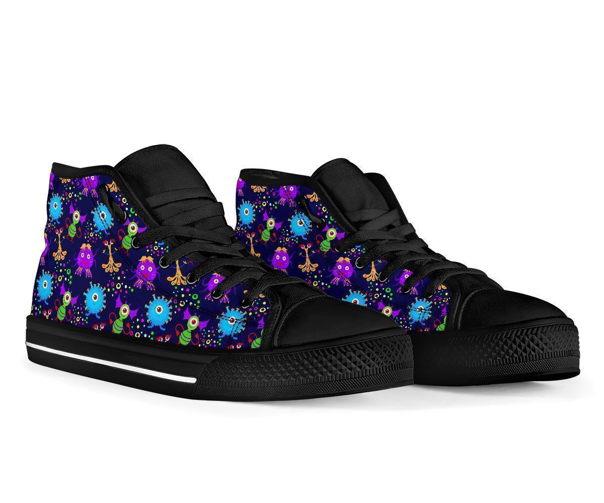 Pattern Print Ufo Alien Men Women's High Top Shoes-grizzshop