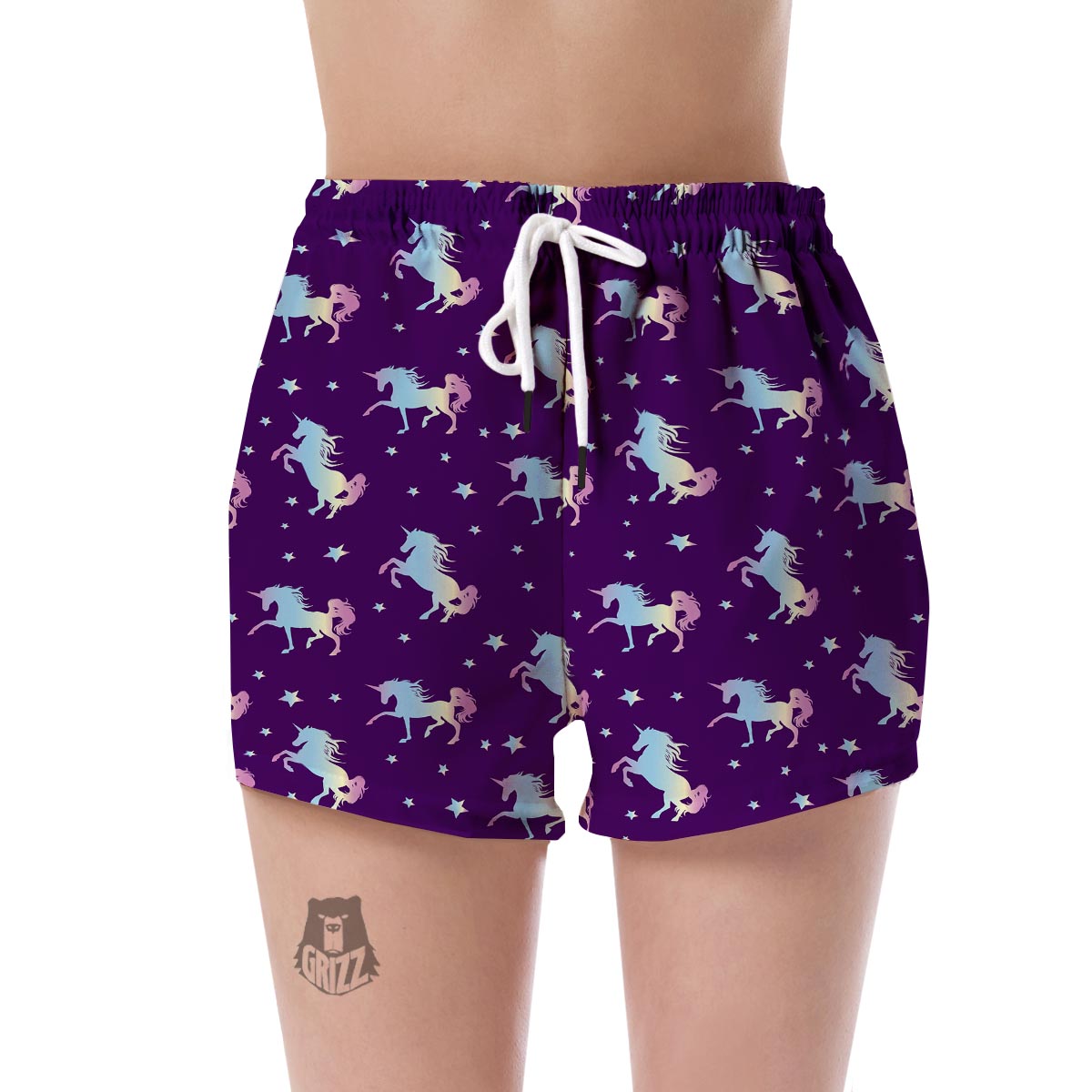 Pattern Print Unicorn Women's Shorts-grizzshop