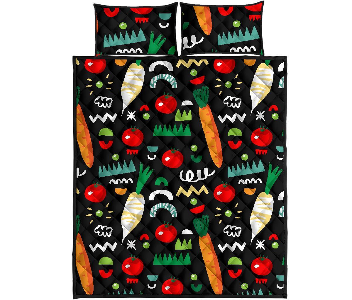 Pattern Print Vegan Bed Set Quilt-grizzshop