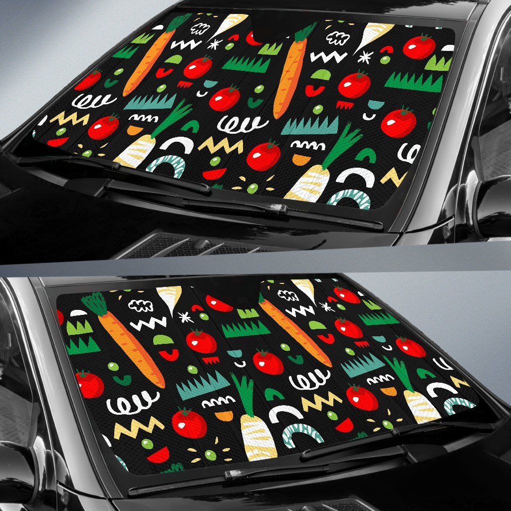 Pattern Print Vegan Car Sun Shade-grizzshop