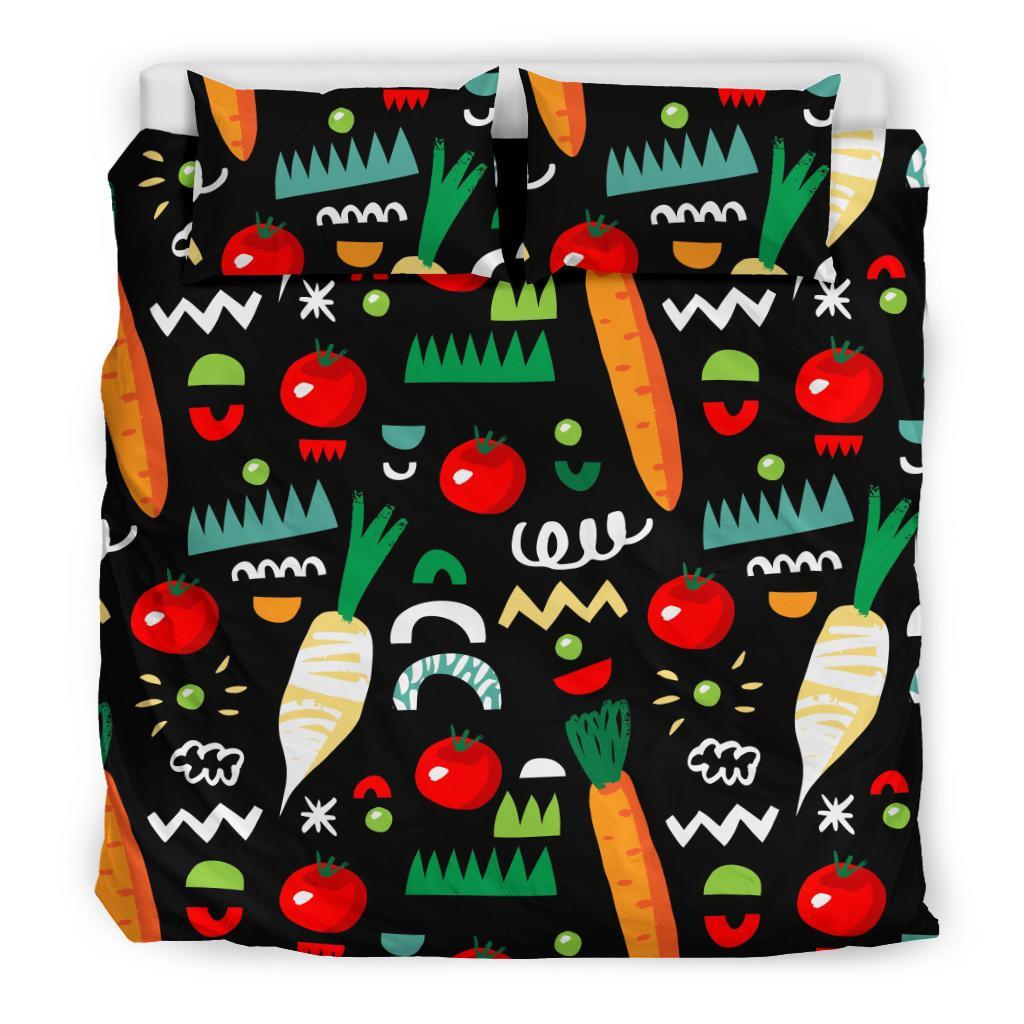 Pattern Print Vegan Duvet Cover Bedding Set-grizzshop
