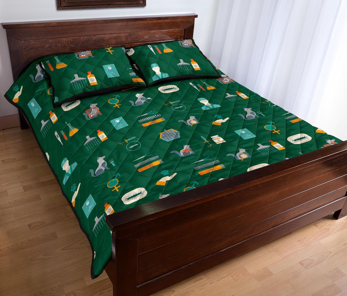 Pattern Print Veterianary Bed Set Quilt-grizzshop