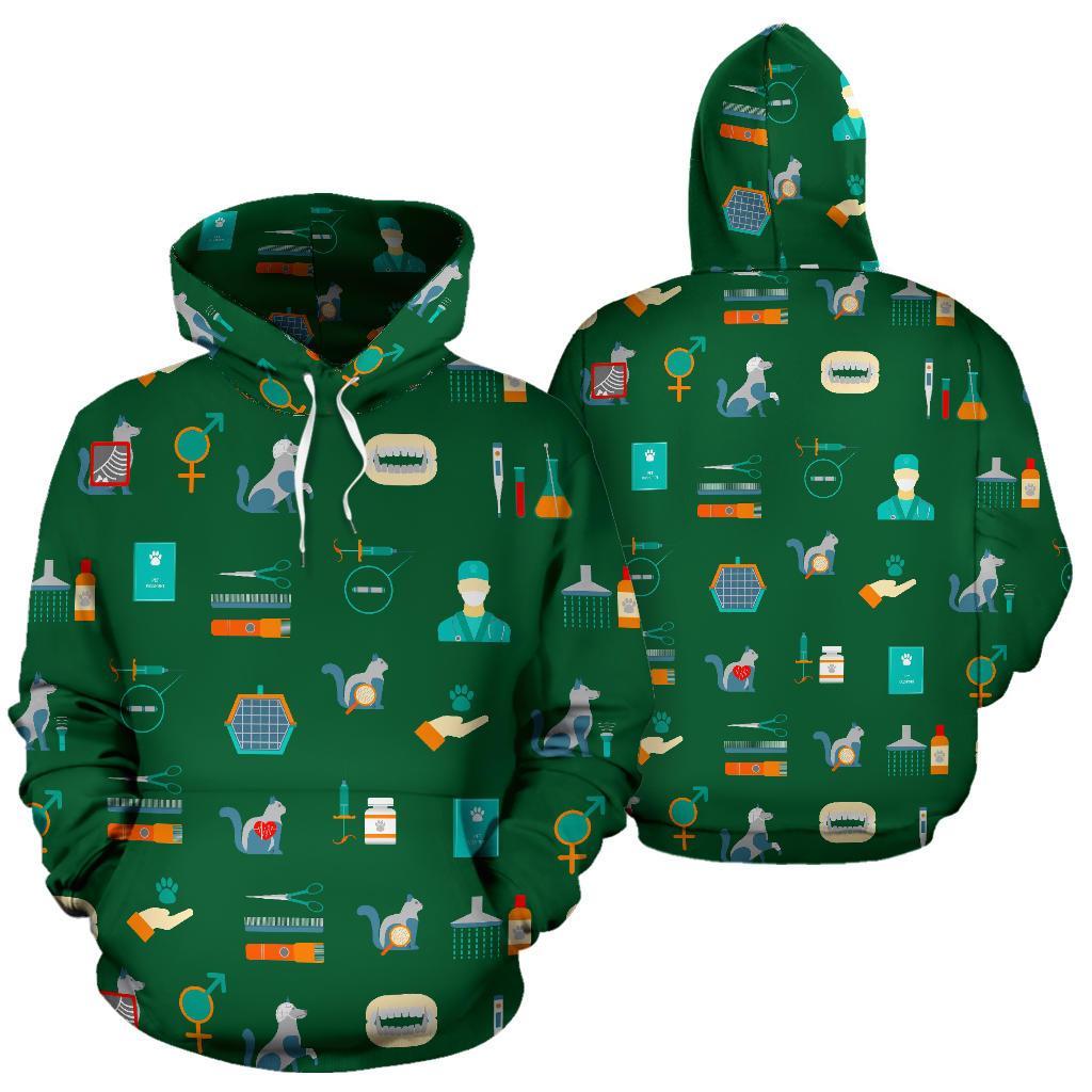 Pattern Print Veterianary Men Women Pullover Hoodie-grizzshop
