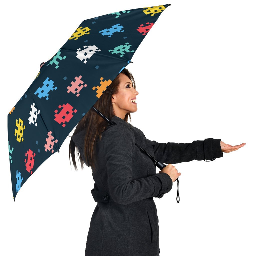 Pattern Print Virus Bacteria Automatic Foldable Umbrella-grizzshop