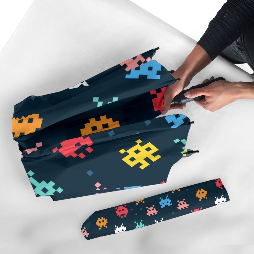 Pattern Print Virus Bacteria Automatic Foldable Umbrella-grizzshop