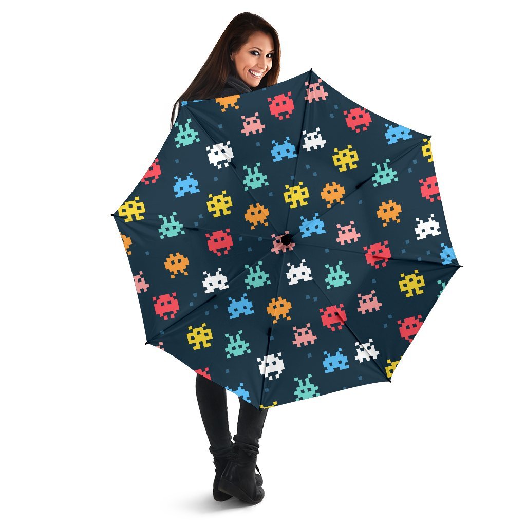 Pattern Print Virus Bacteria Automatic Foldable Umbrella-grizzshop