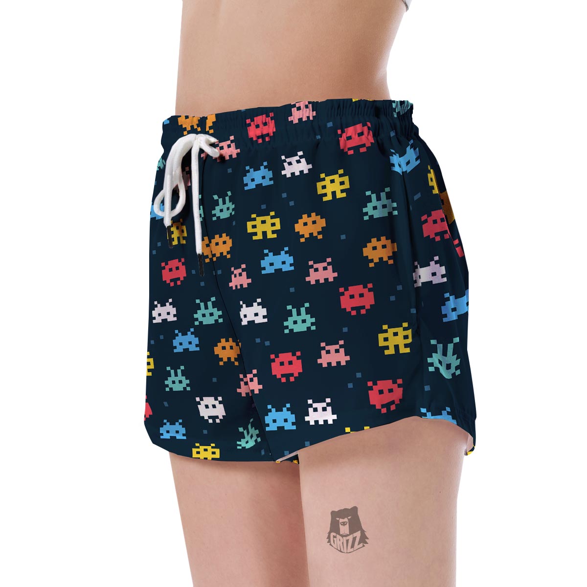 Pattern Print Virus Bacteria Women's Shorts-grizzshop