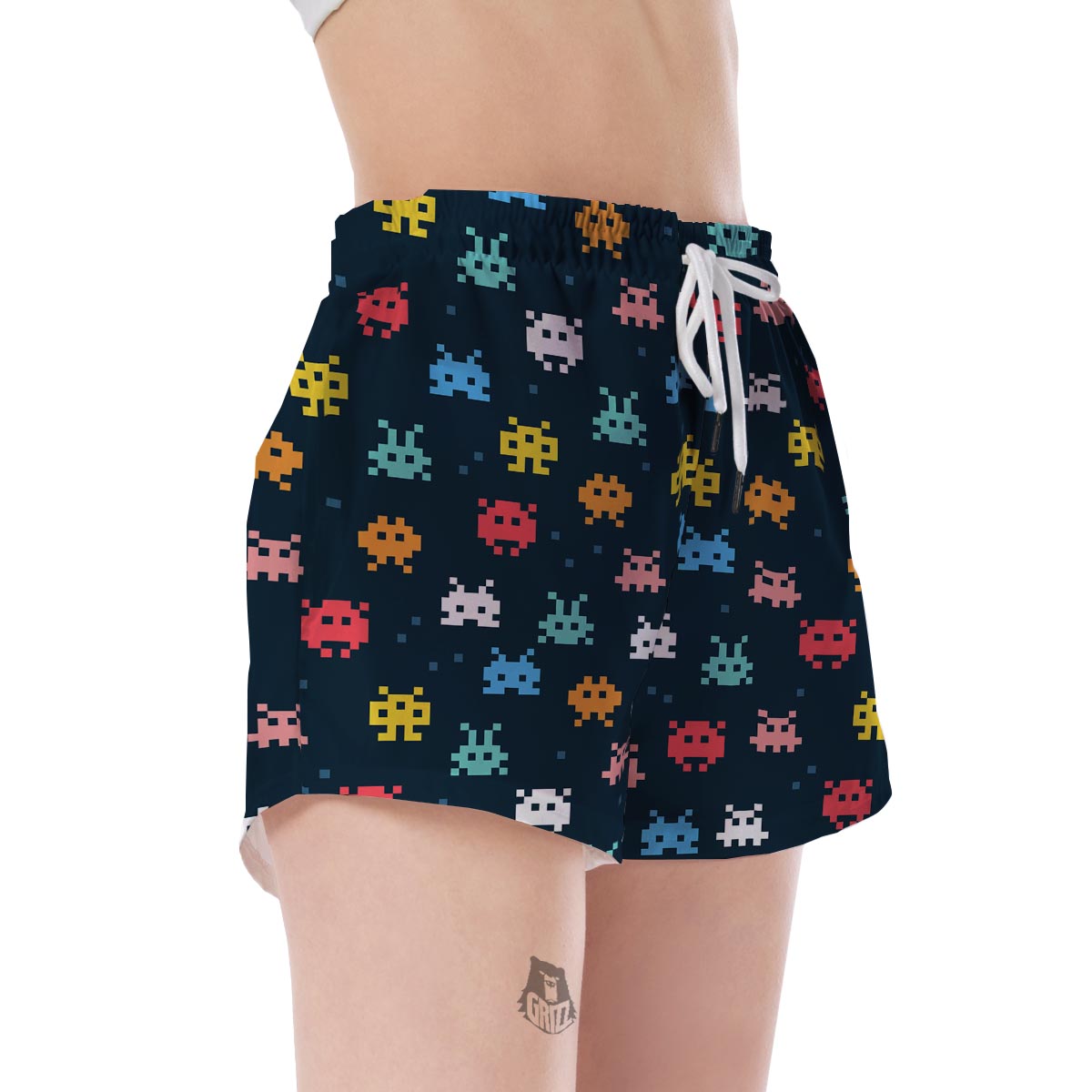 Pattern Print Virus Bacteria Women's Shorts-grizzshop