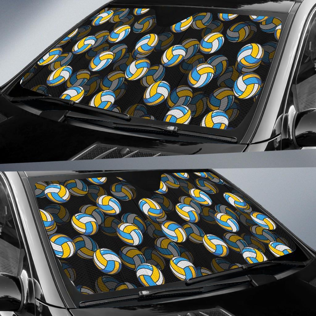 Pattern Print Volleyball Car Sun Shade-grizzshop