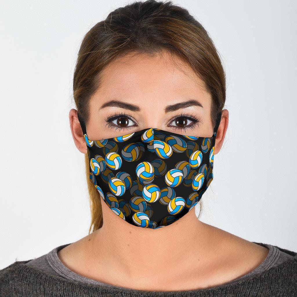 Pattern Print Volleyball Face Mask-grizzshop