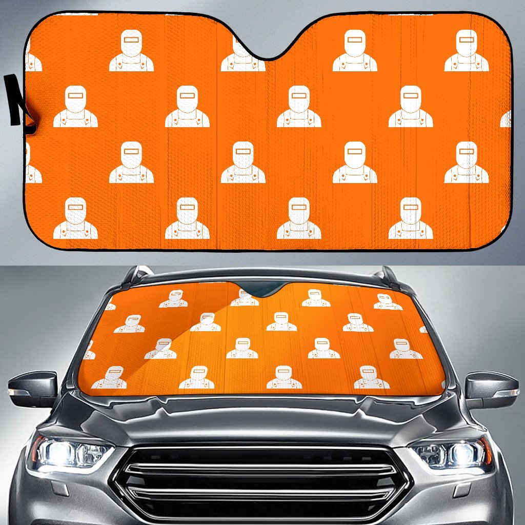 Pattern Print Welder Car Sun Shade-grizzshop