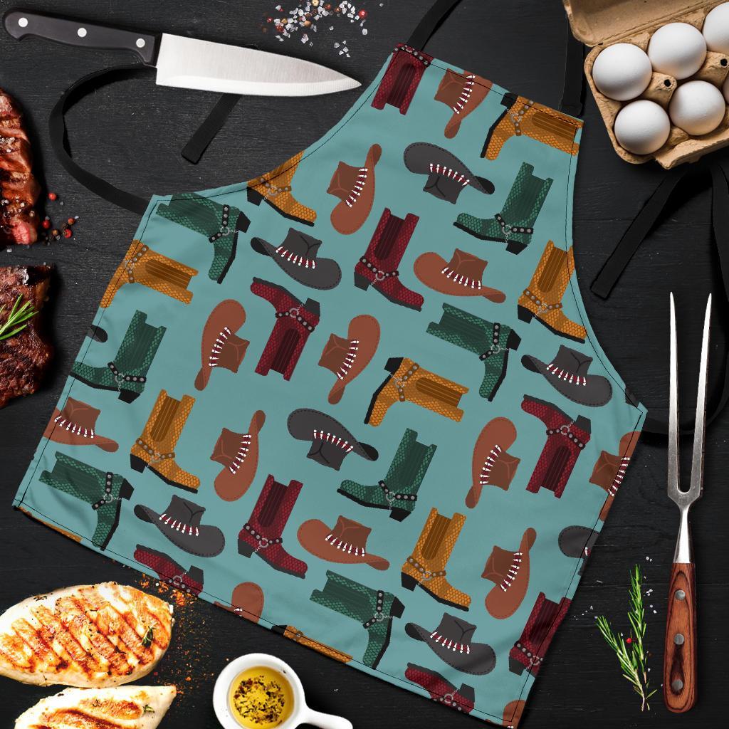 Pattern Print Western Cowboy Men's Apron-grizzshop