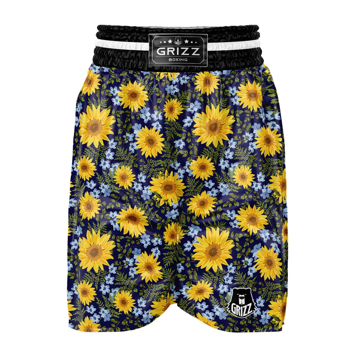 Pattern Sunflower Print Pattern Boxing Shorts-grizzshop