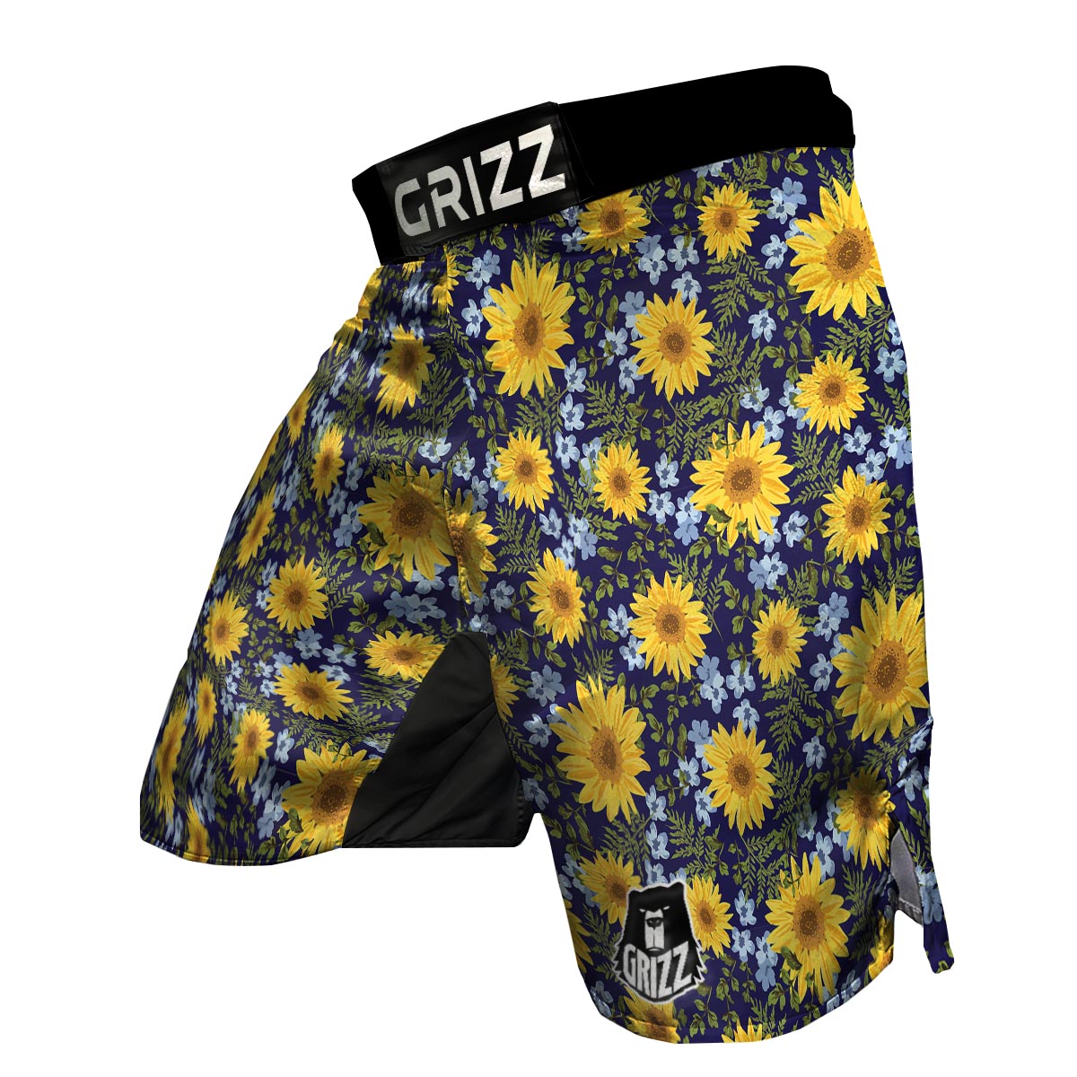 Pattern Sunflower Print Pattern MMA Shorts-grizzshop