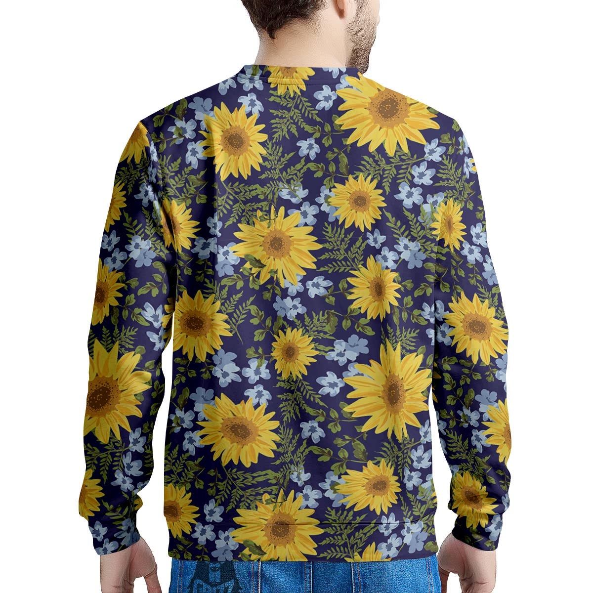 Pattern Sunflower Print Pattern Men's Sweatshirt-grizzshop