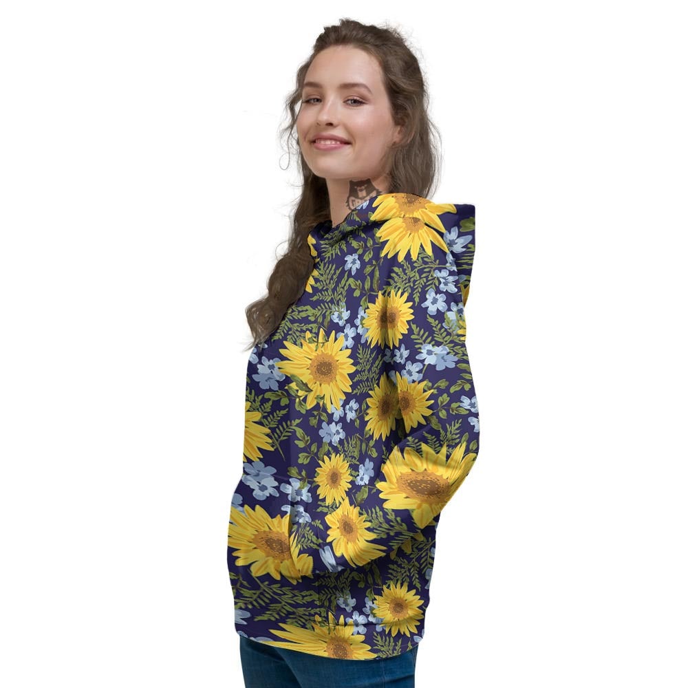 Pattern Sunflower Print Pattern Women's Hoodie-grizzshop
