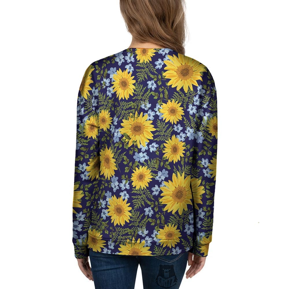 Pattern Sunflower Print Pattern Women's Sweatshirt-grizzshop