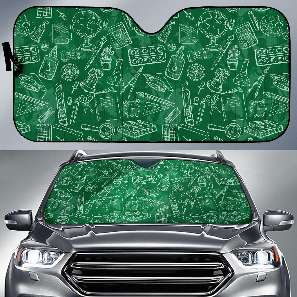 Pattern Teacher Print Car Sun Shade-grizzshop