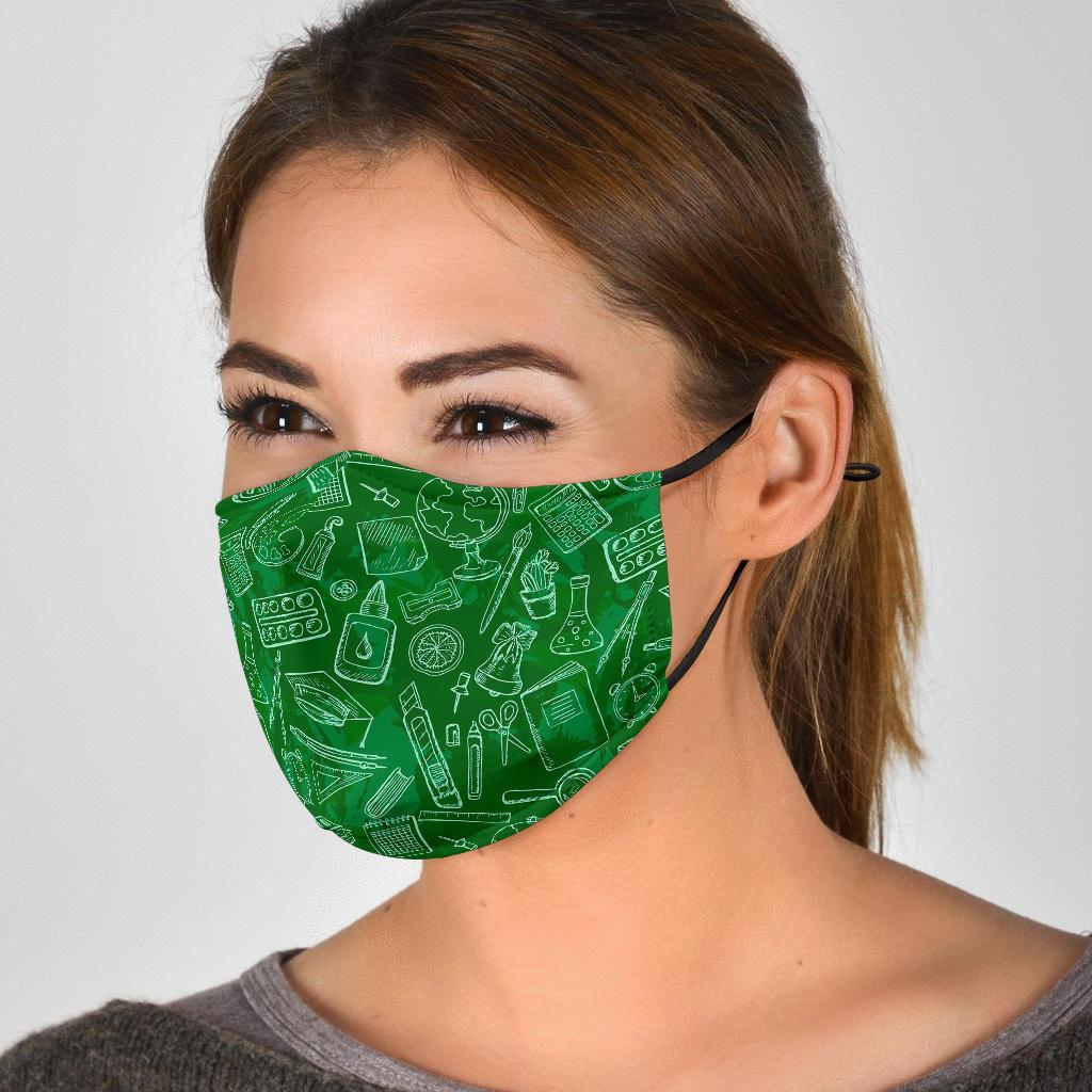 Pattern Teacher Print Face Mask-grizzshop