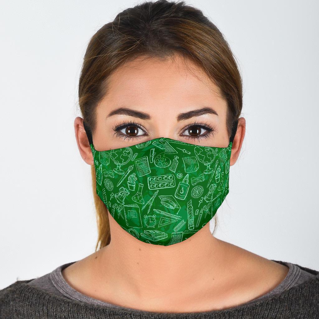 Pattern Teacher Print Face Mask-grizzshop