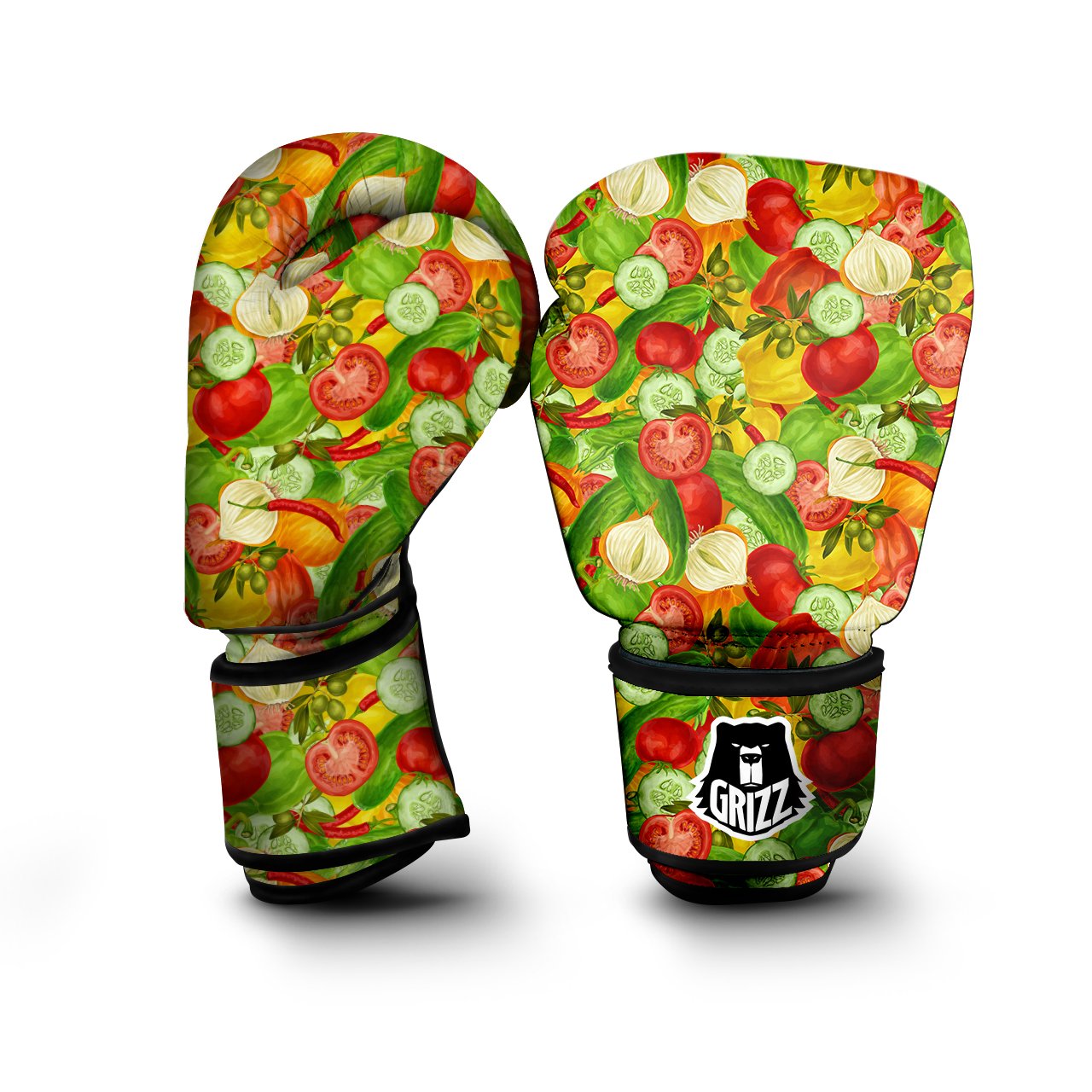 Pattern Vegan Print Pattern Boxing Gloves-grizzshop