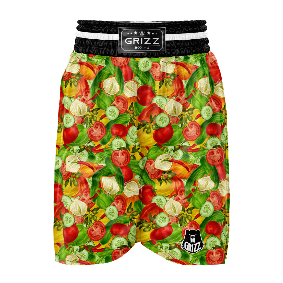 Pattern Vegan Print Pattern Boxing Shorts-grizzshop