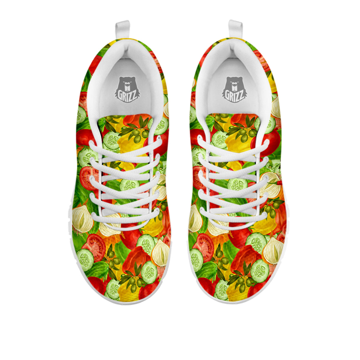 Pattern Vegan Print Pattern White Sneaker-grizzshop
