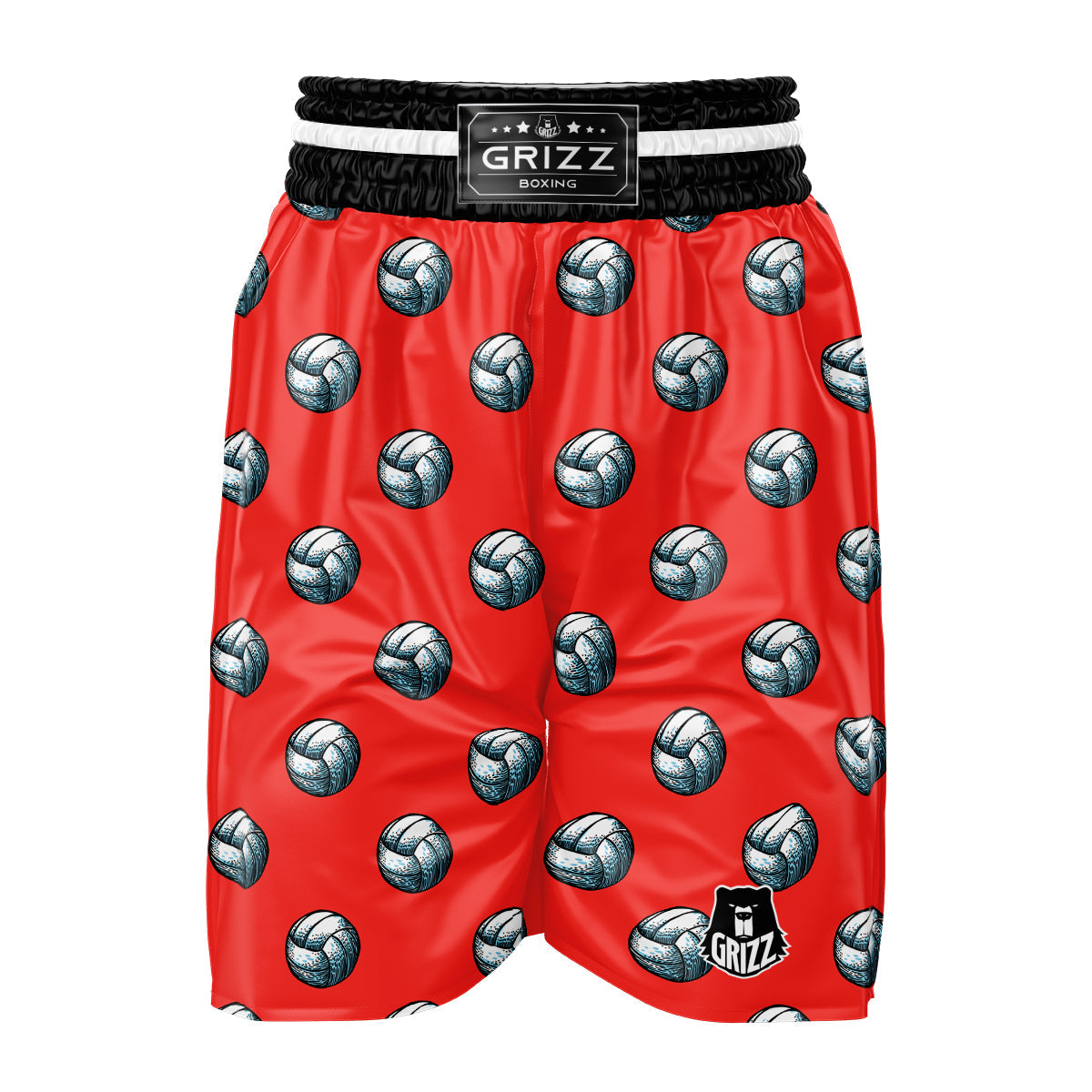 Pattern Volleyball Print Pattern Boxing Shorts-grizzshop