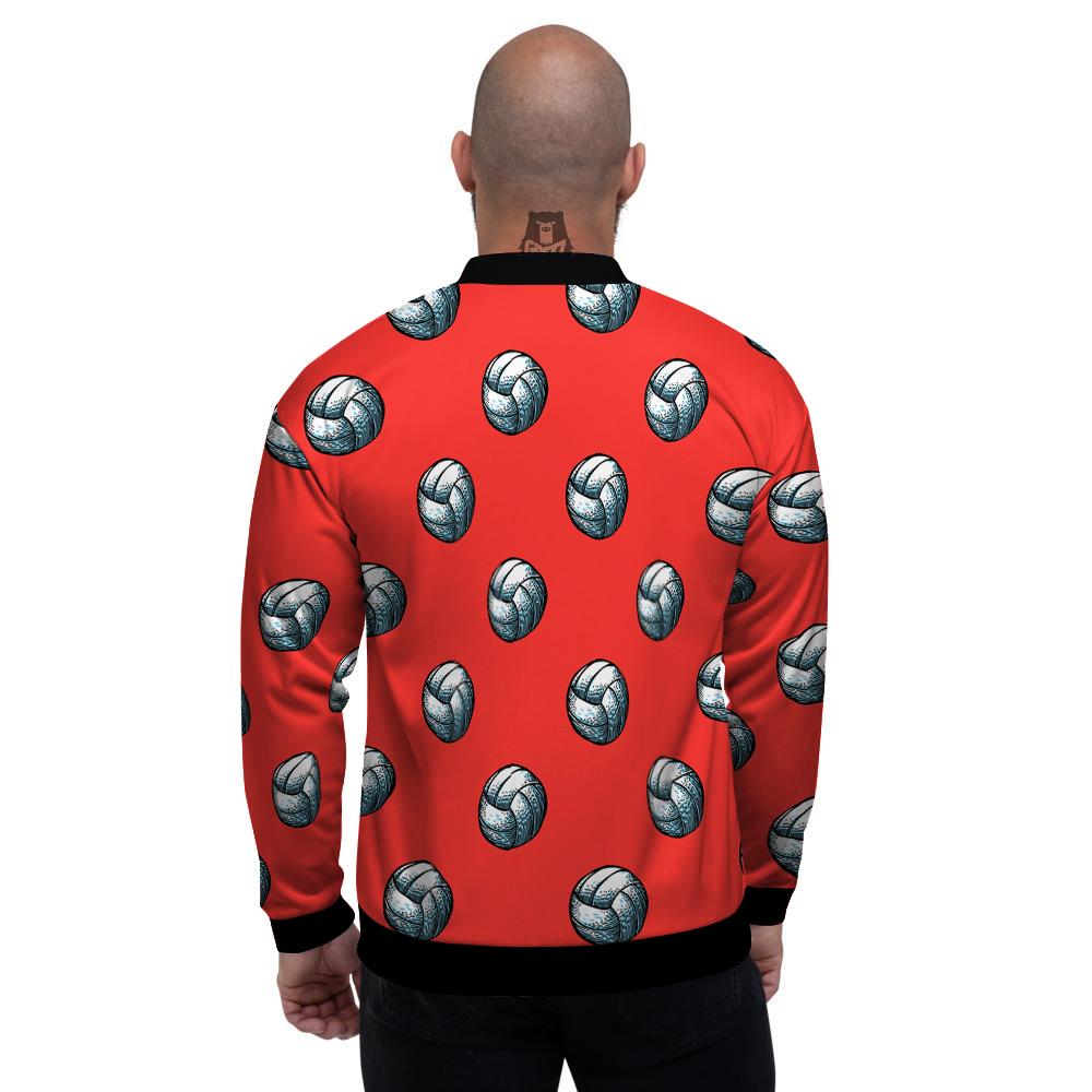 Pattern Volleyball Print Pattern Men's Bomber Jacket-grizzshop