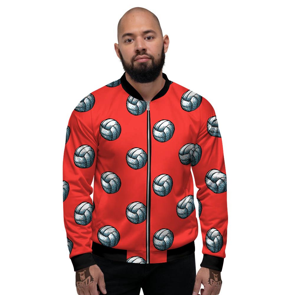 Pattern Volleyball Print Pattern Men's Bomber Jacket-grizzshop