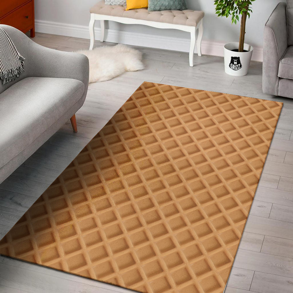 Pattern Waffle Print Floor Mat-grizzshop