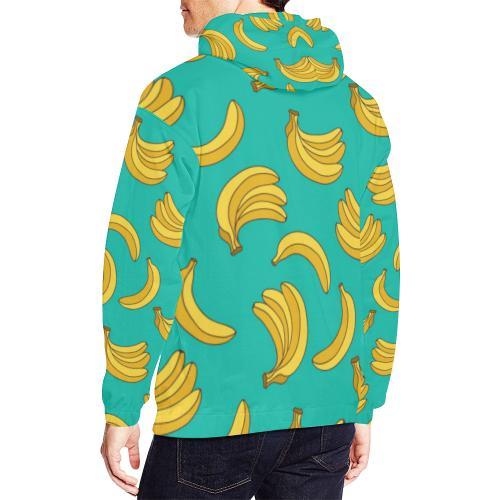 Pattern Print Banana Men Pullover Hoodie-grizzshop