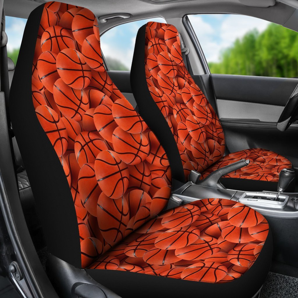 Pattern Print Basketball Universal Fit Car Seat Cover-grizzshop