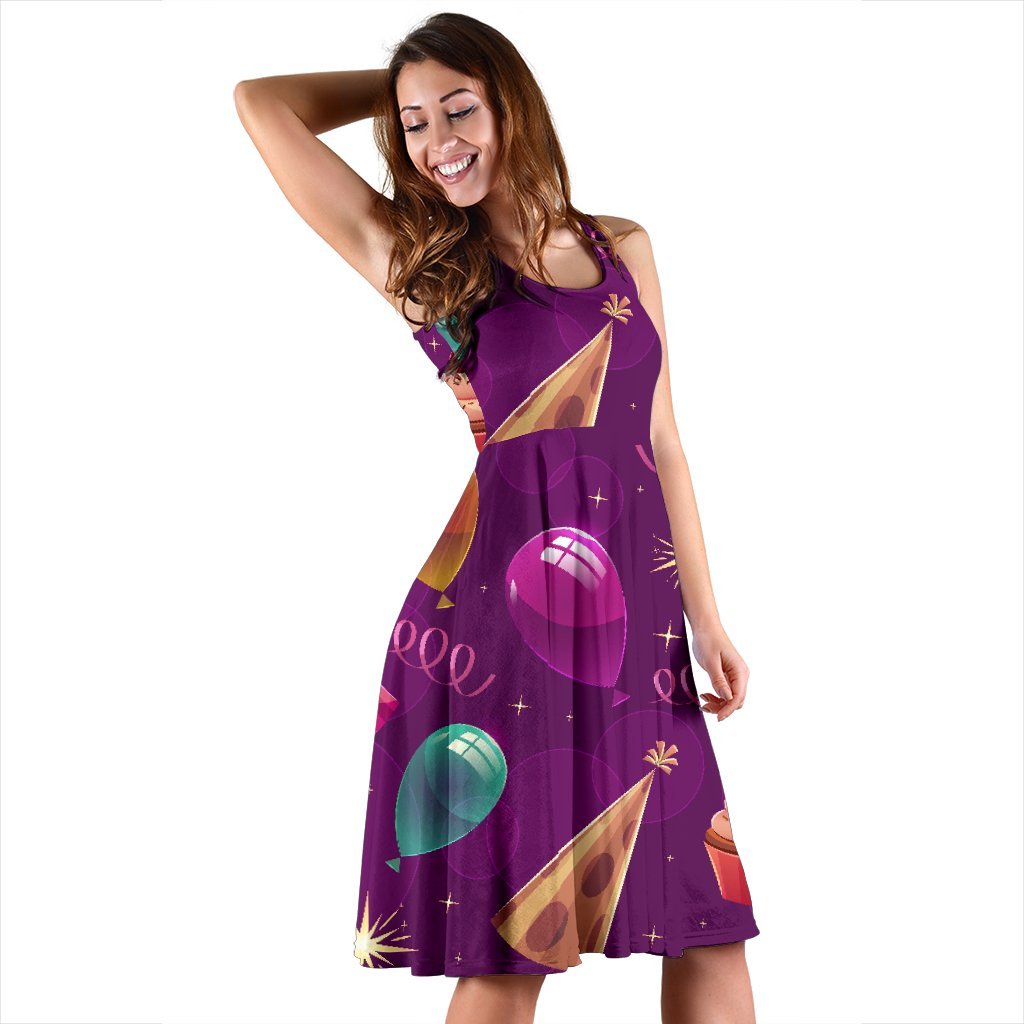 Pattern Print Birthday Dress-grizzshop