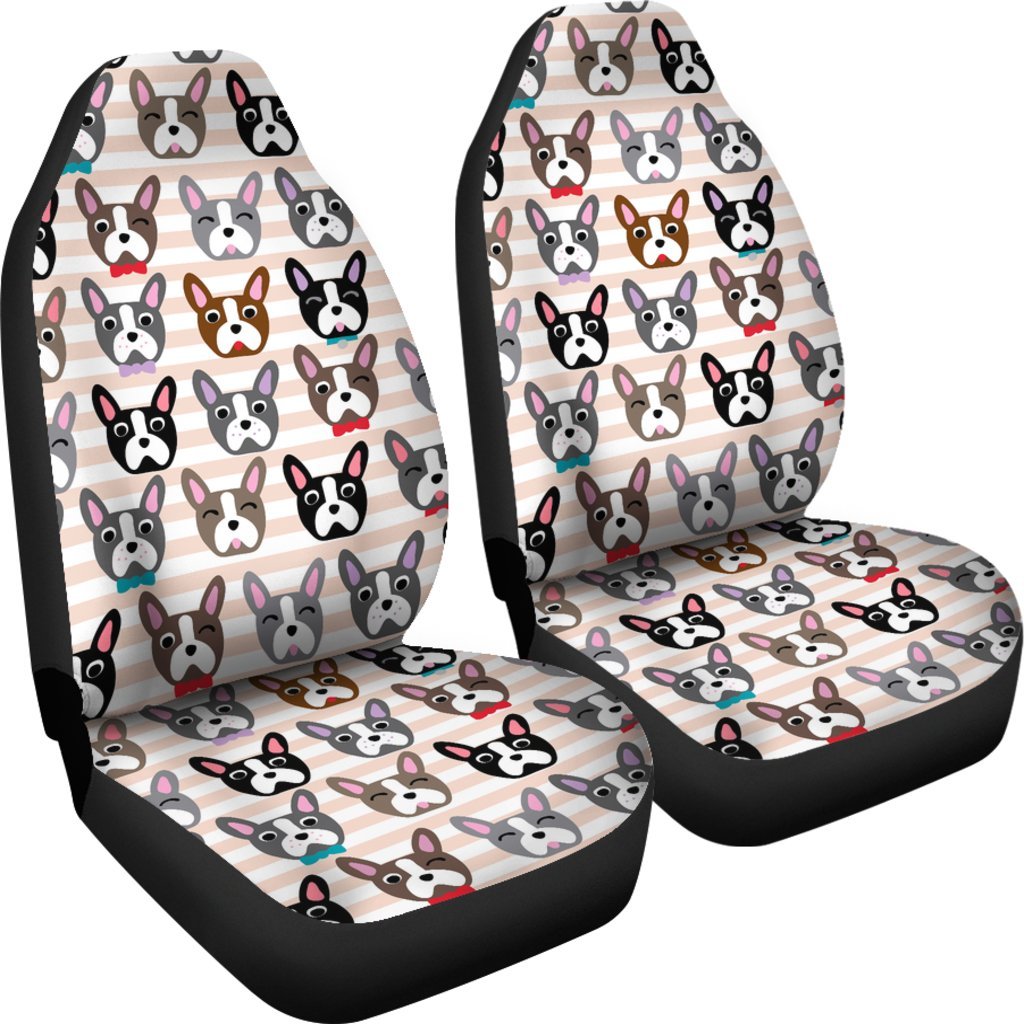 Pattern Print Boston Terrier Universal Fit Car Seat Cover-grizzshop